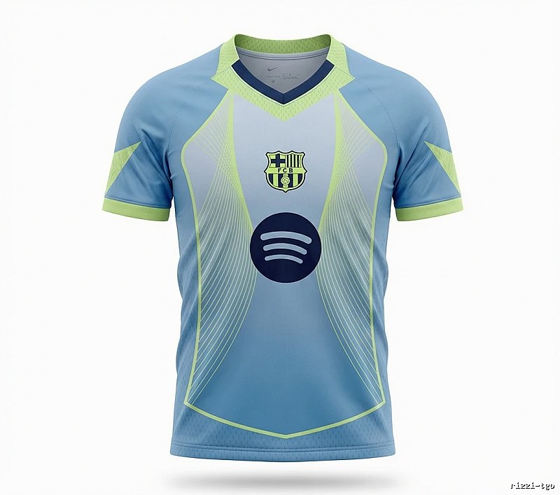 Tokyo Ghoul Barcelona trendy brand gray-blue-yellow jersey