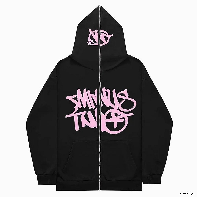 Trapstar Easy Match Graphic zip hoodie Black Zip Pink for Everyday Use