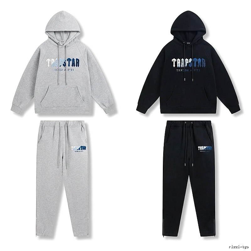 Trapstar Letter Trendy Brand Suit (Grey/Black)