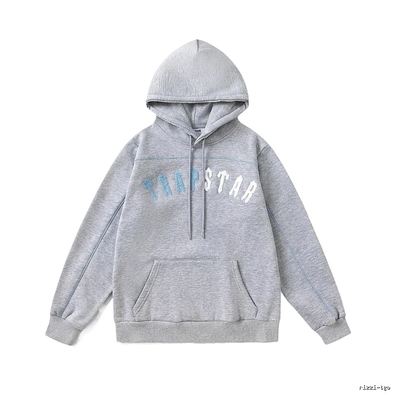 Trapstar Letter Trendy Cool Gray Sweatshirt