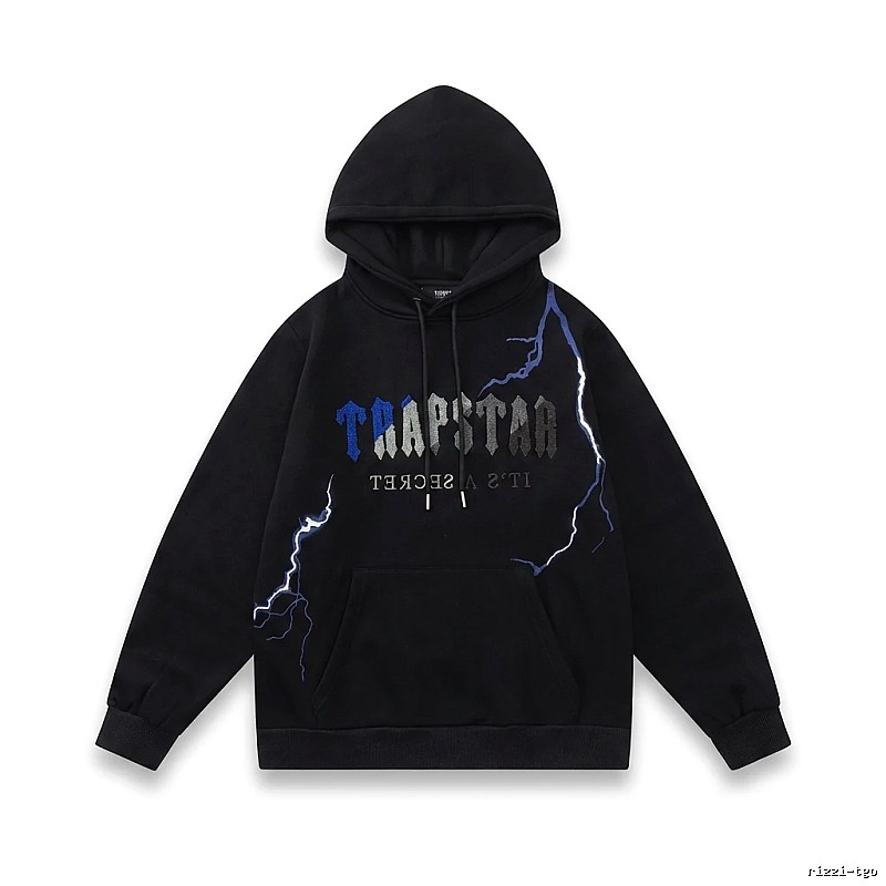 Trapstar Lightning Wind Black Hoodie
