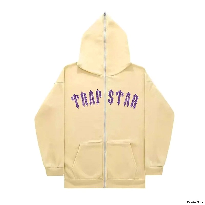 Trapstar Statement Graphic zip hoodie Black Zip Pink for Easy Pairing