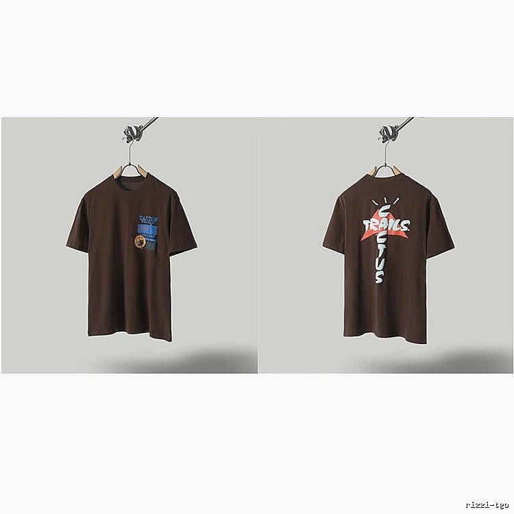 Travis Scott Cactus Graffiti Brown T-Shirt
