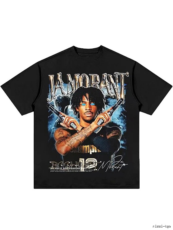 Tupac Urban Portrait graphic T-shirt Black Tupac Collage with Statement Pattern