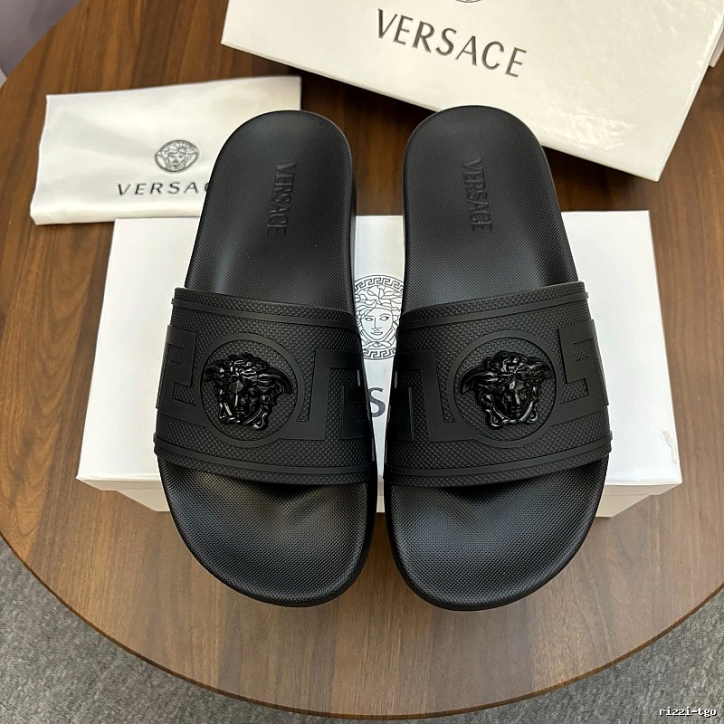 Versace Medusa Luxury Style Black Slides