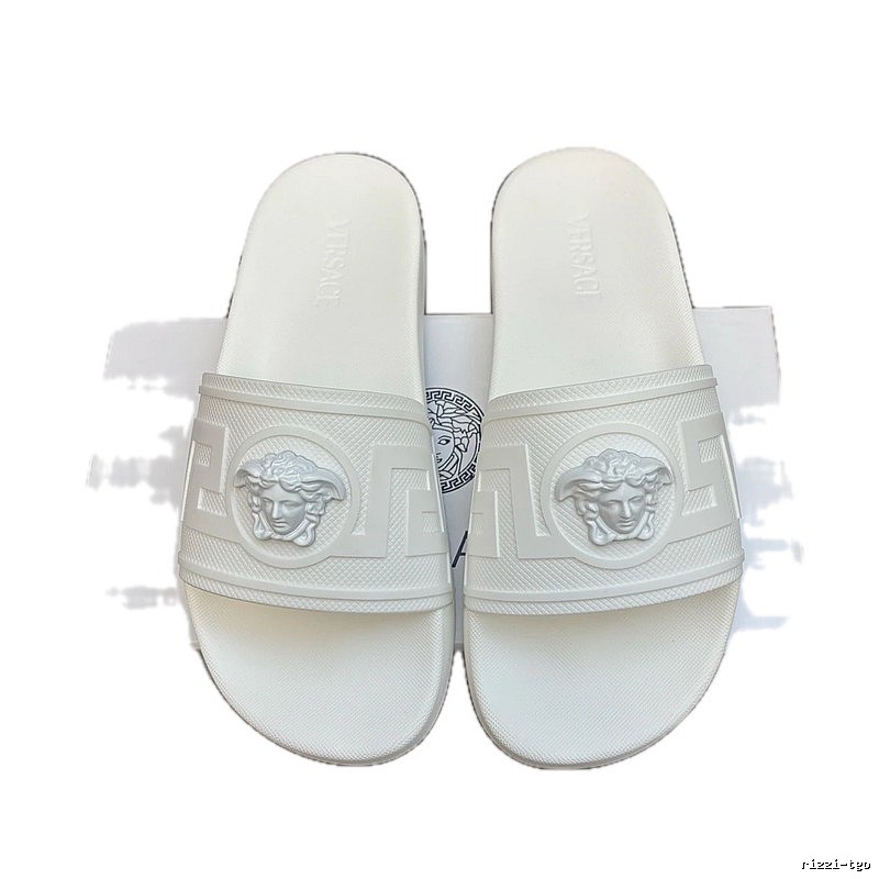 Versace Medusa Luxury Style White Slides