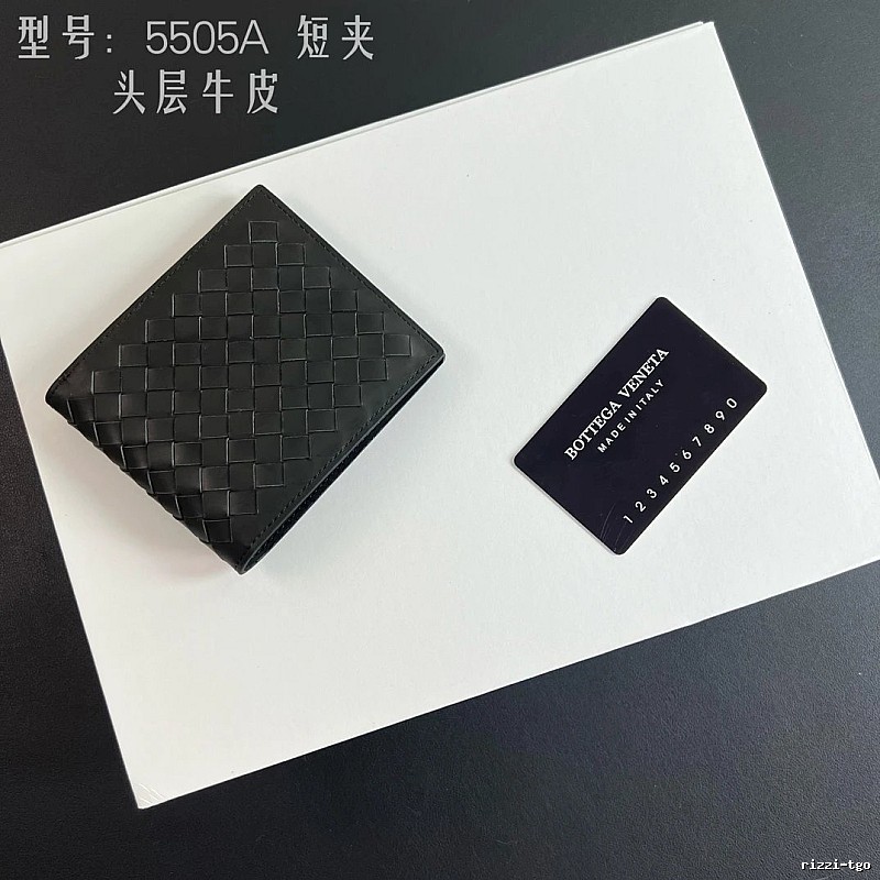 Wallet by Bottega Veneta with Black Woven Bifold Wallet