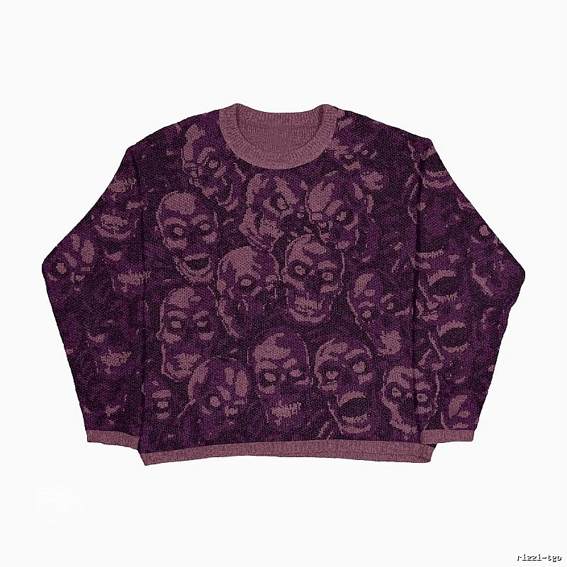 Weekend Anime graphic sweater Black Knit Top for Seasonal Looks