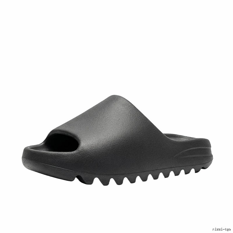 Yeezy matte black slippers