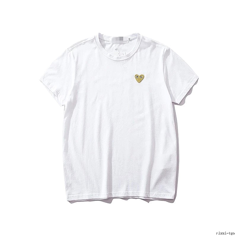 Comme des Garcons PLAY 2021-53 White Style 2153 Heart Logo T-Shirt Commuter Look