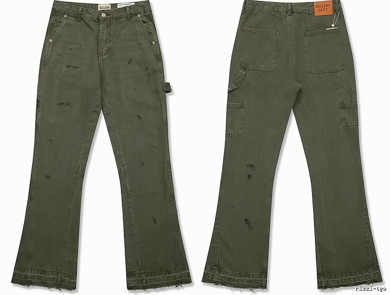 Gallery Dept. workwear style dark green pants