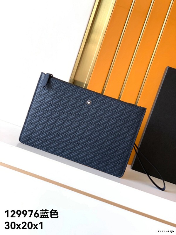 Montblanc Document pouch Blue Textured Slim