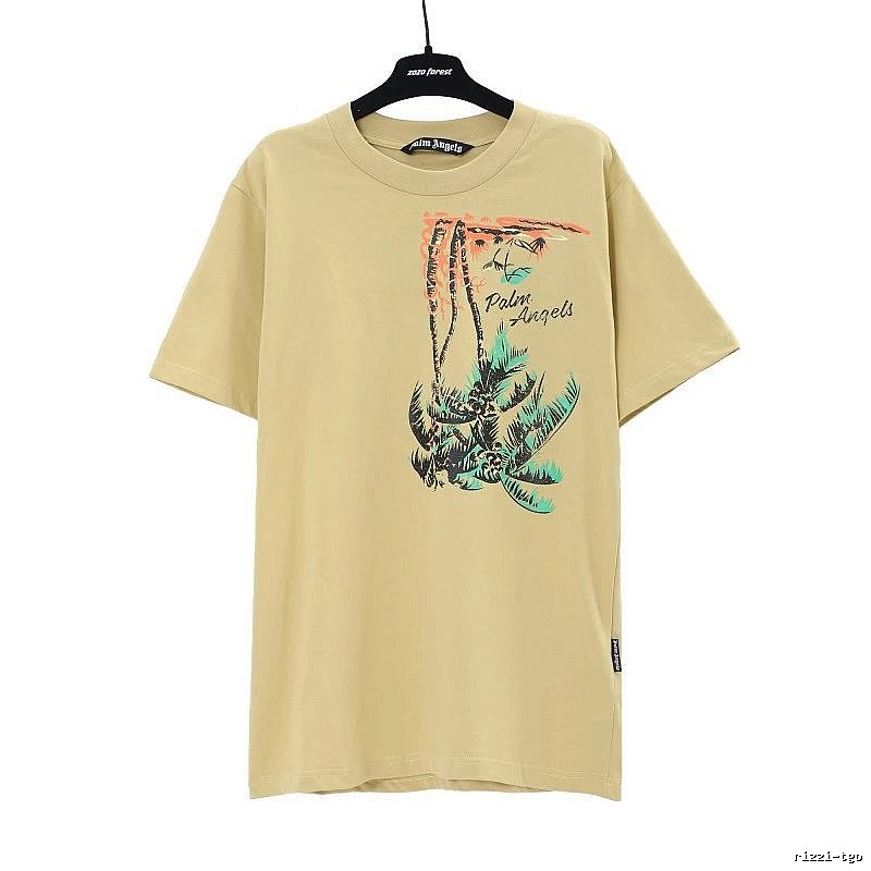 Palm Angels Classic Logo T-shirt White Palm Tree with Travel-Friendly Style